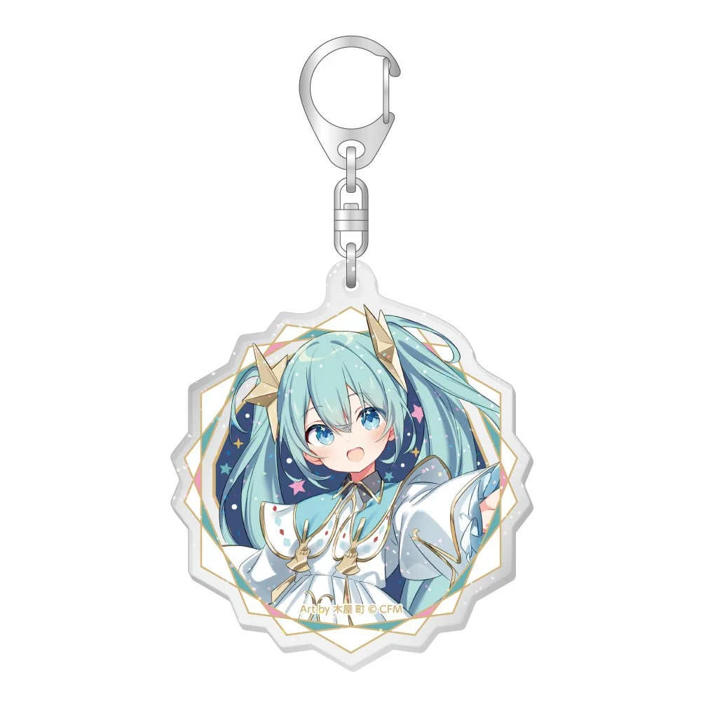 Hatsune Miku Xmas SHOP 2023 Trading Acrylic Keychain With Glitter - 1 Unidade
